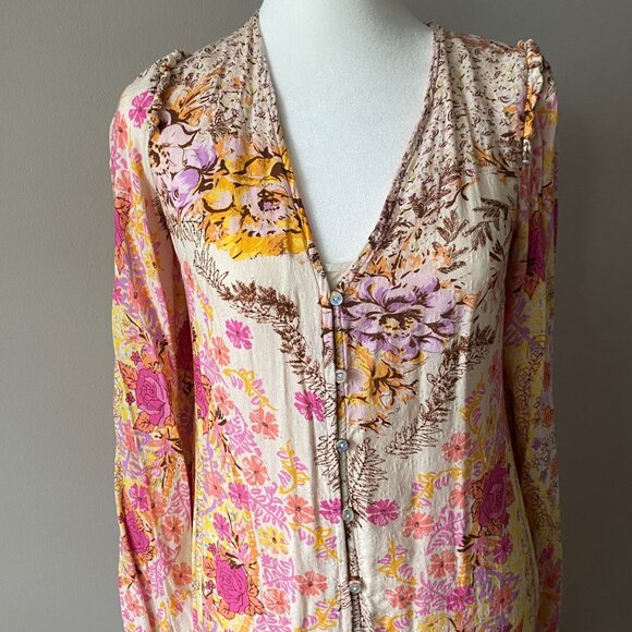 Free People 'Marais' Floral Midi-Dress - Size xs - Picture 2 of 10